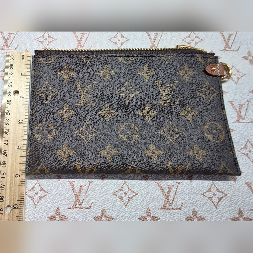 Louis Vuitton Brown and Tan Monogram Pouch No Strap - Picture 9 of 9